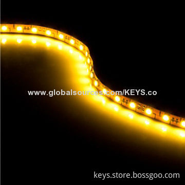 Low Voltage 12/24V 60 LEDS SMD3528 Flexible LED Strip Lights, White/Brown, 120 Degree